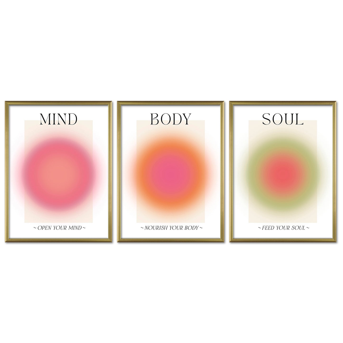 Poster Set Aura Trio I mehrteilige Bilderwand I Wandbilder Spirituell