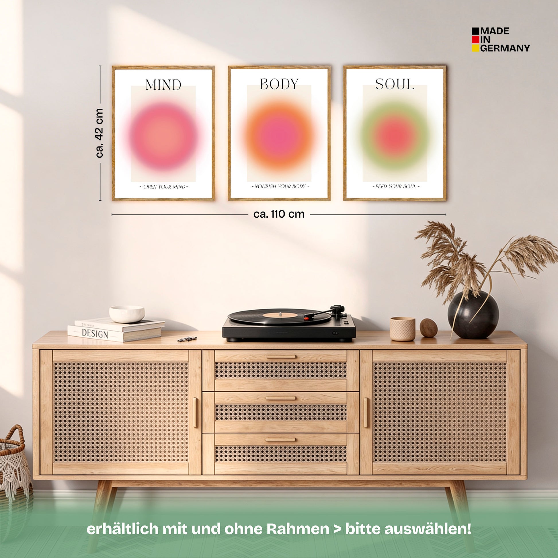 Poster Set Aura Trio Bilderwand Wandbilder Spirituell ARTFAVES
