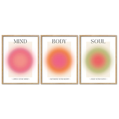 Poster Set Aura Trio I mehrteilige Bilderwand I Wandbilder Spirituell