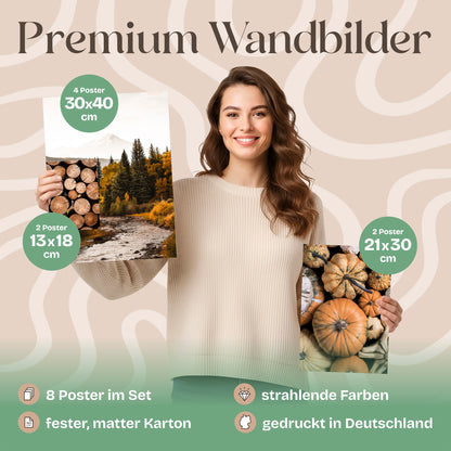 Poster Set Autumn Forest Bilderwand Wandbilder Herbst ARTFAVES