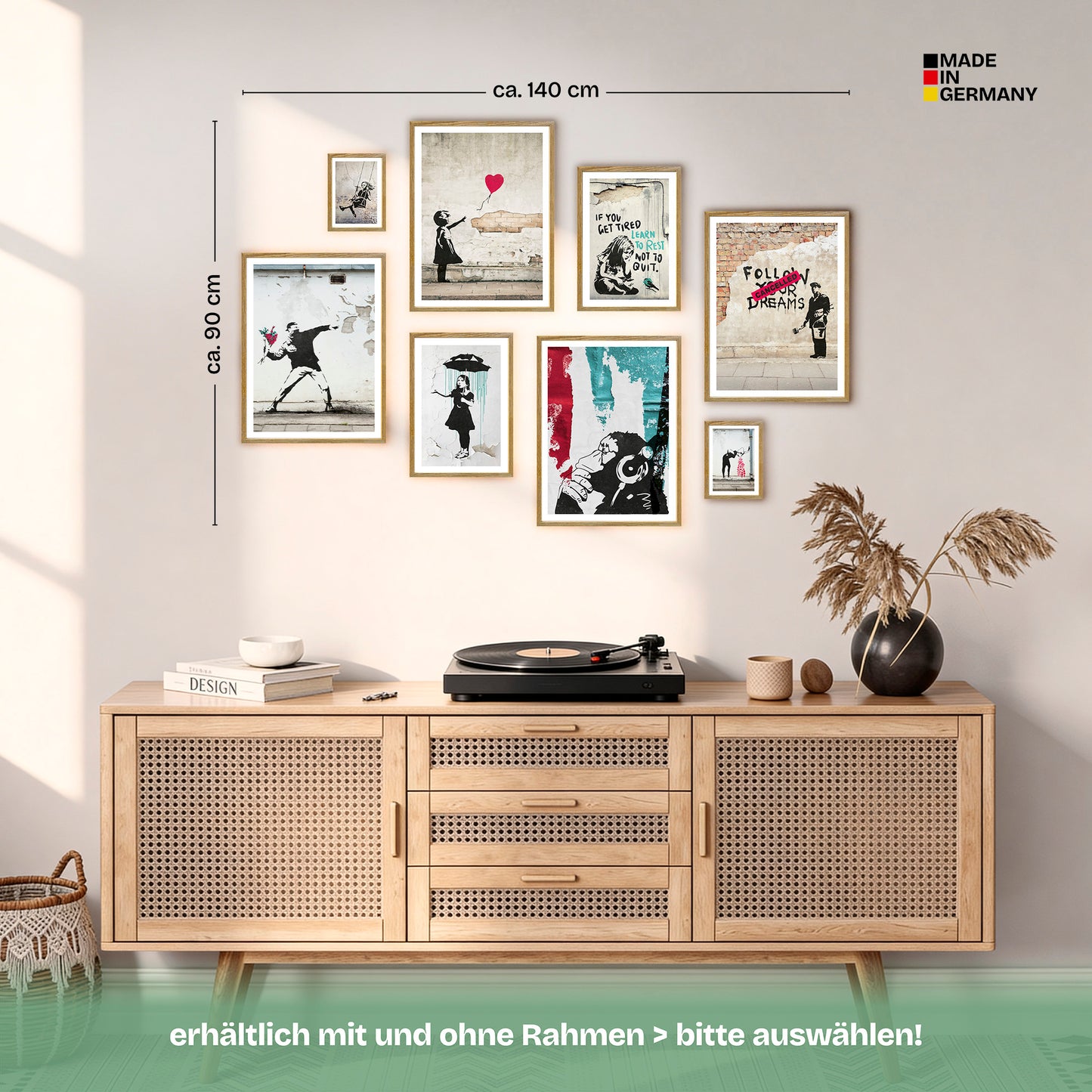 Poster Set Banksy Street Art Bilderwand Wandbilder Banksy ARTFAVES