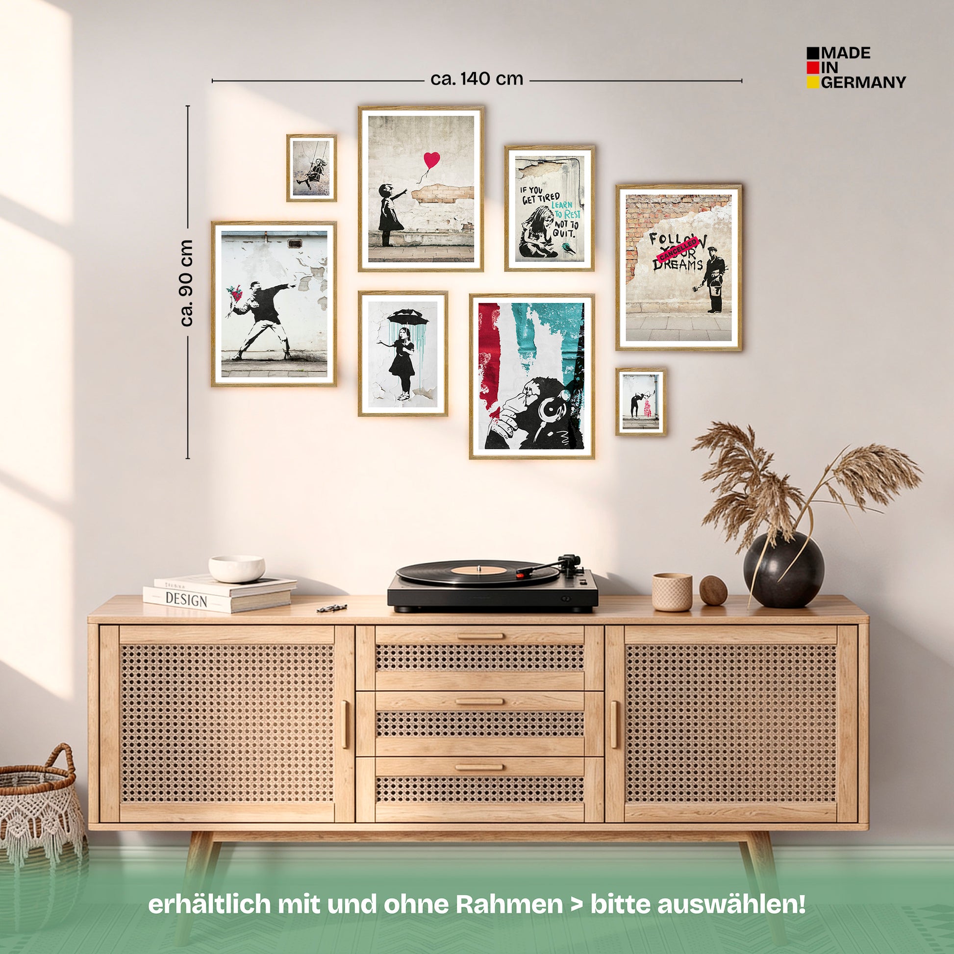 Poster Set Banksy Street Art Bilderwand Wandbilder Banksy ARTFAVES