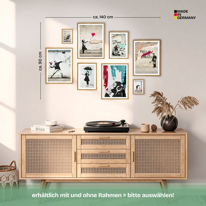 Poster Set Banksy Street Art Bilderwand Wandbilder Banksy ARTFAVES