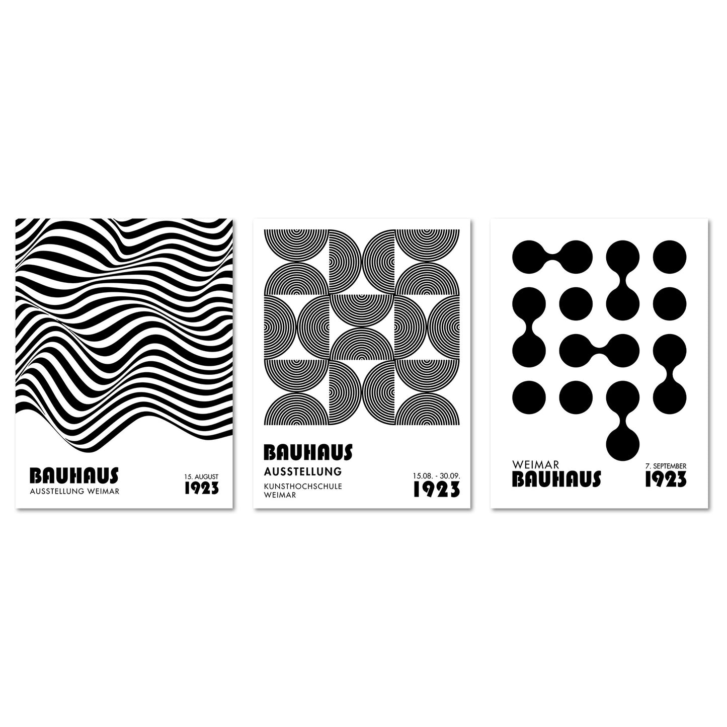 Poster Set Bauhaus Geometrie 1 I mehrteilige Bilderwand I Wandbilder Bauhaus