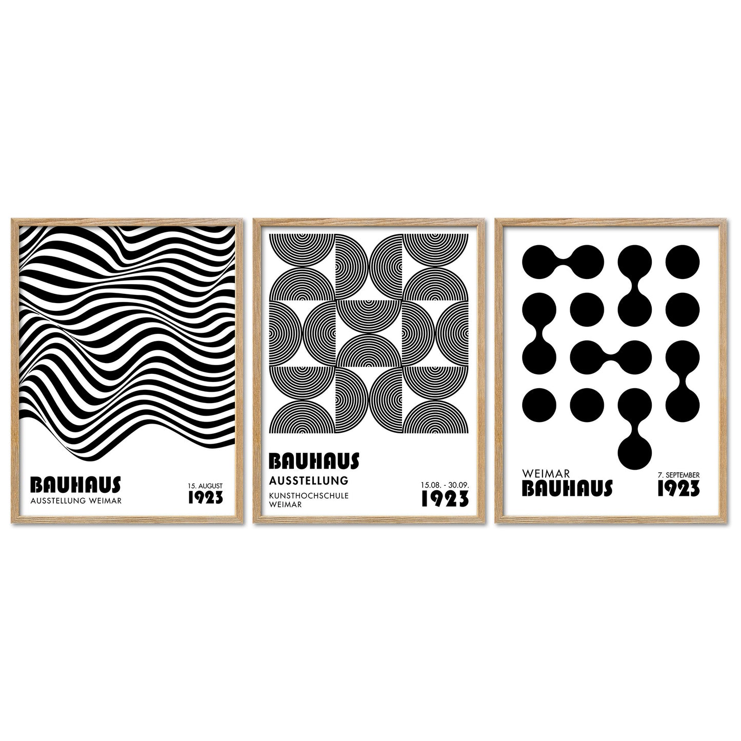 Poster Set Bauhaus Geometrie 1 I mehrteilige Bilderwand I Wandbilder Bauhaus