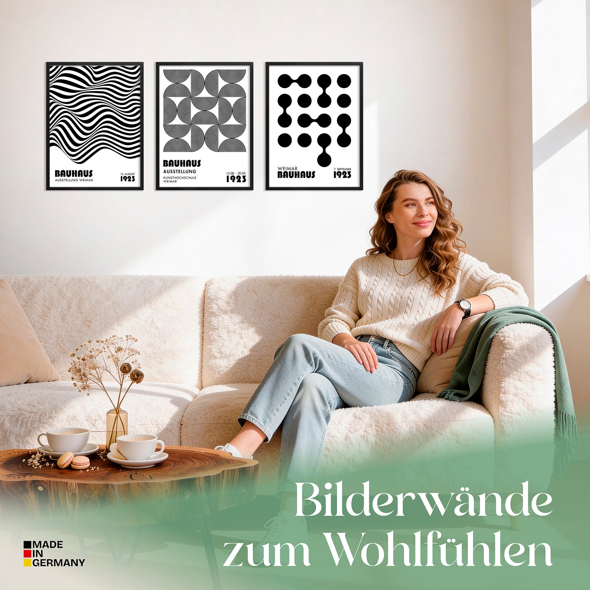 Poster Set Bauhaus Geometrie 1 Bilderwand Wandbilder Bauhaus ARTFAVES