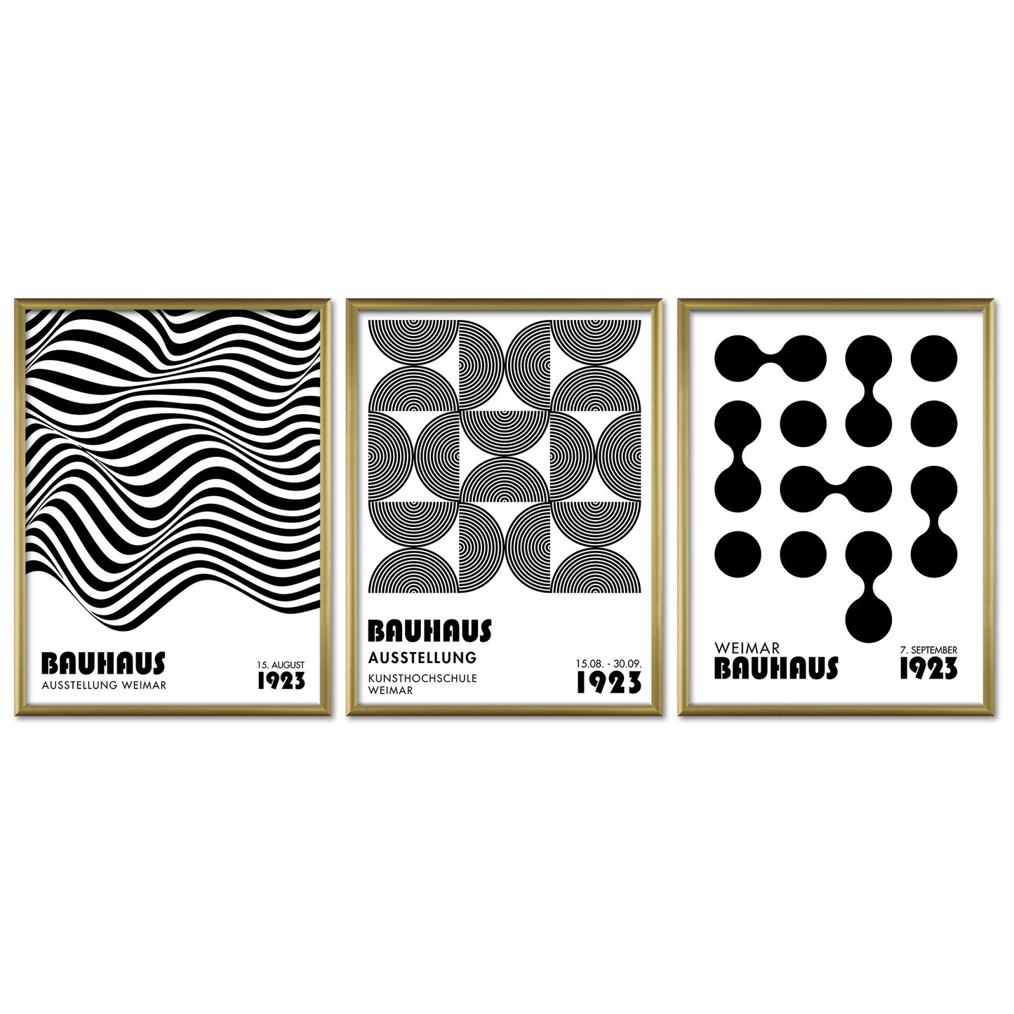 Poster Set Bauhaus Geometrie 1 I mehrteilige Bilderwand I Wandbilder Bauhaus