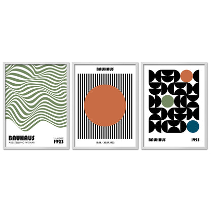 Poster Set Bauhaus Geometrie 2 I mehrteilige Bilderwand I Wandbilder Bauhaus