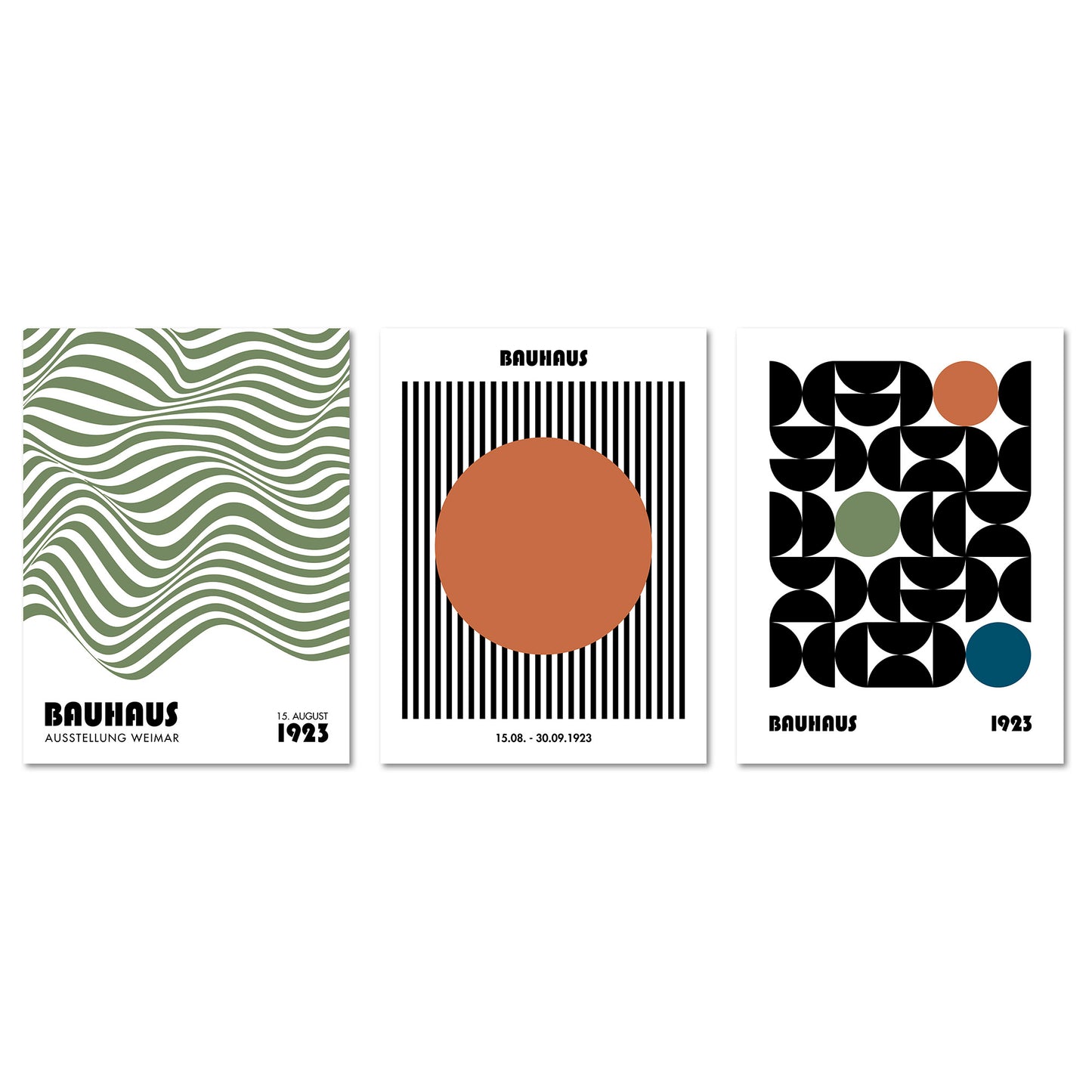 Poster Set Bauhaus Geometrie 2 I mehrteilige Bilderwand I Wandbilder Bauhaus