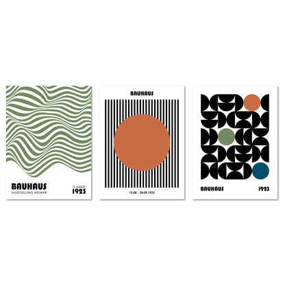 Poster Set Bauhaus Geometrie 2 I mehrteilige Bilderwand I Wandbilder Bauhaus