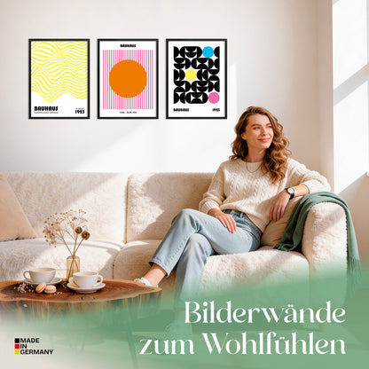 Poster Set Bauhaus Geometrie 3 Bilderwand Wandbilder Bauhaus ARTFAVES