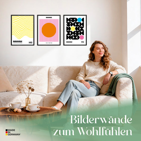 Poster Set Bauhaus Geometrie 3 Bilderwand Wandbilder Bauhaus ARTFAVES