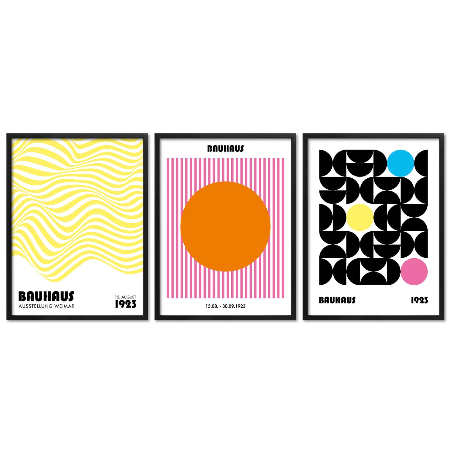 Poster Set Bauhaus Geometrie 3 Bilderwand Wandbilder Bauhaus ARTFAVES
