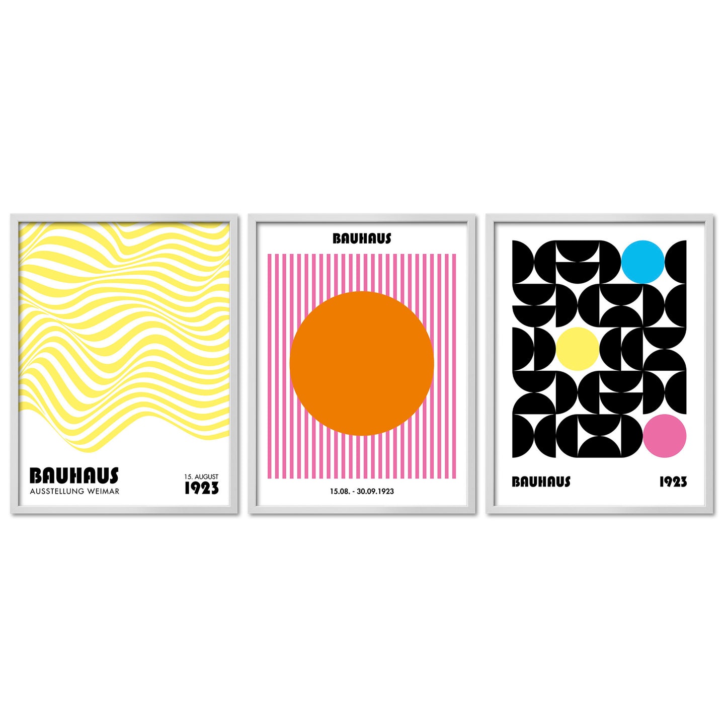 Poster Set Bauhaus Geometrie 3 I mehrteilige Bilderwand I Wandbilder Bauhaus
