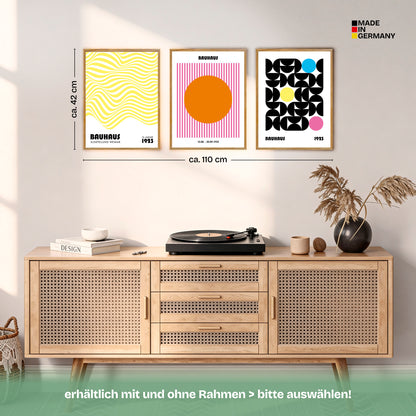 Poster Set Bauhaus Geometrie 3 Bilderwand Wandbilder Bauhaus ARTFAVES