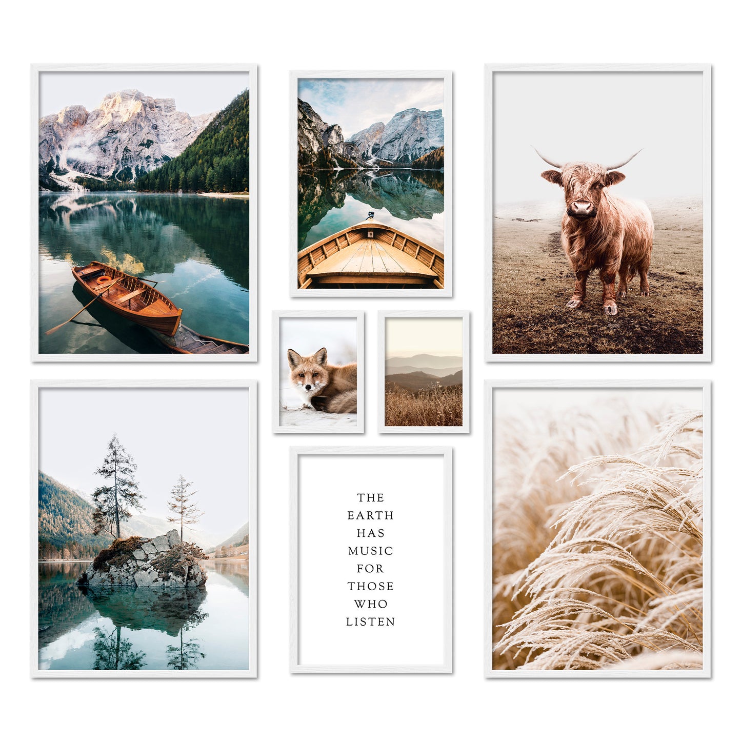 Poster Set Beautiful Earth I mehrteilige Bilderwand I Wandbilder Natur