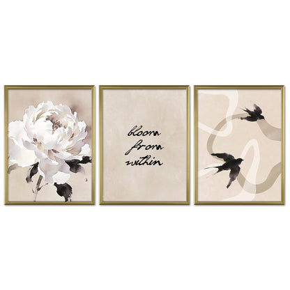 Poster Set Beige Black Elegance Trio I mehrteilige Bilderwand I Wandbilder Abstrakte-Kunst