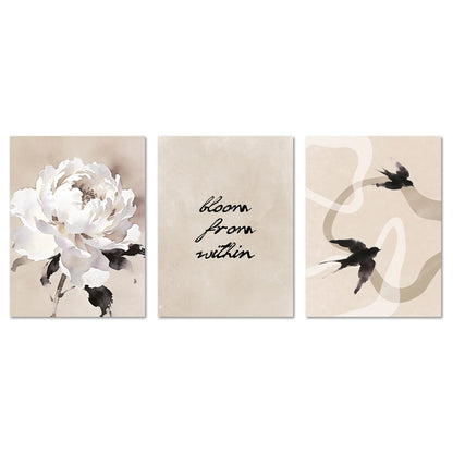Poster Set Beige Black Elegance Trio I mehrteilige Bilderwand I Wandbilder Abstrakte-Kunst