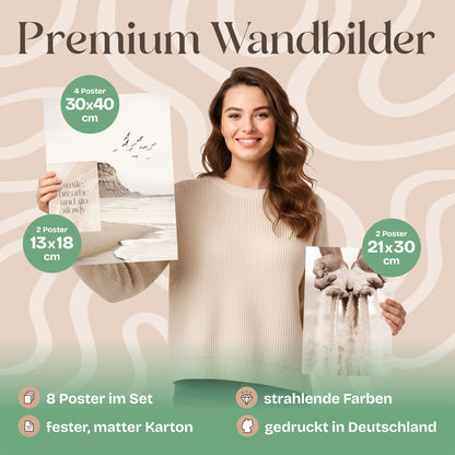 Poster Set Beige Dreams Bilderwand Wandbilder Strand ARTFAVES