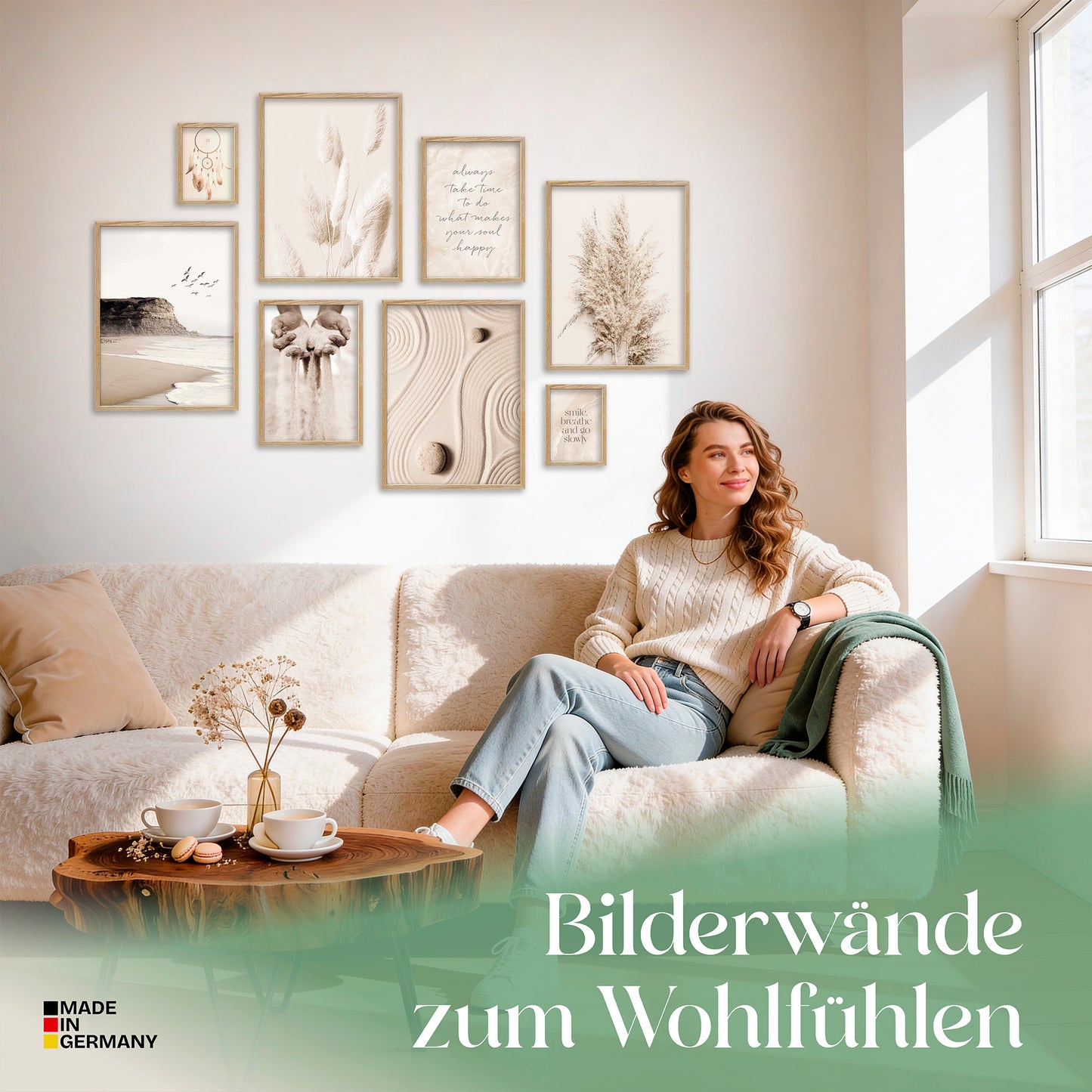 Poster Set Beige Dreams Bilderwand Wandbilder Strand ARTFAVES
