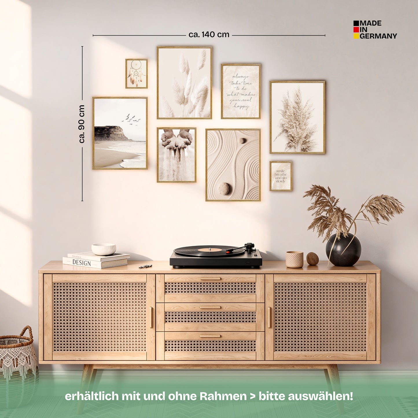 Poster Set Beige Dreams Bilderwand Wandbilder Strand ARTFAVES