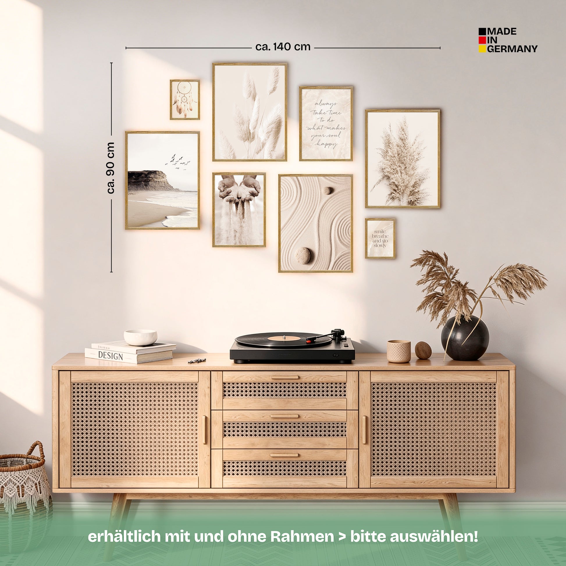 Poster Set Beige Dreams Bilderwand Wandbilder Strand ARTFAVES