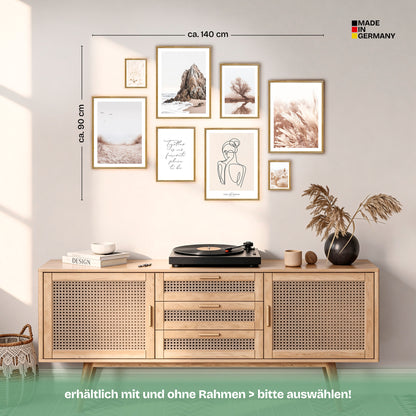 Poster Set Beige Harmony Bilderwand Wandbilder Beige ARTFAVES