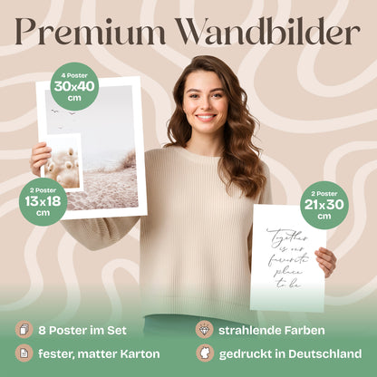 Poster Set Beige Harmony Bilderwand Wandbilder Beige ARTFAVES
