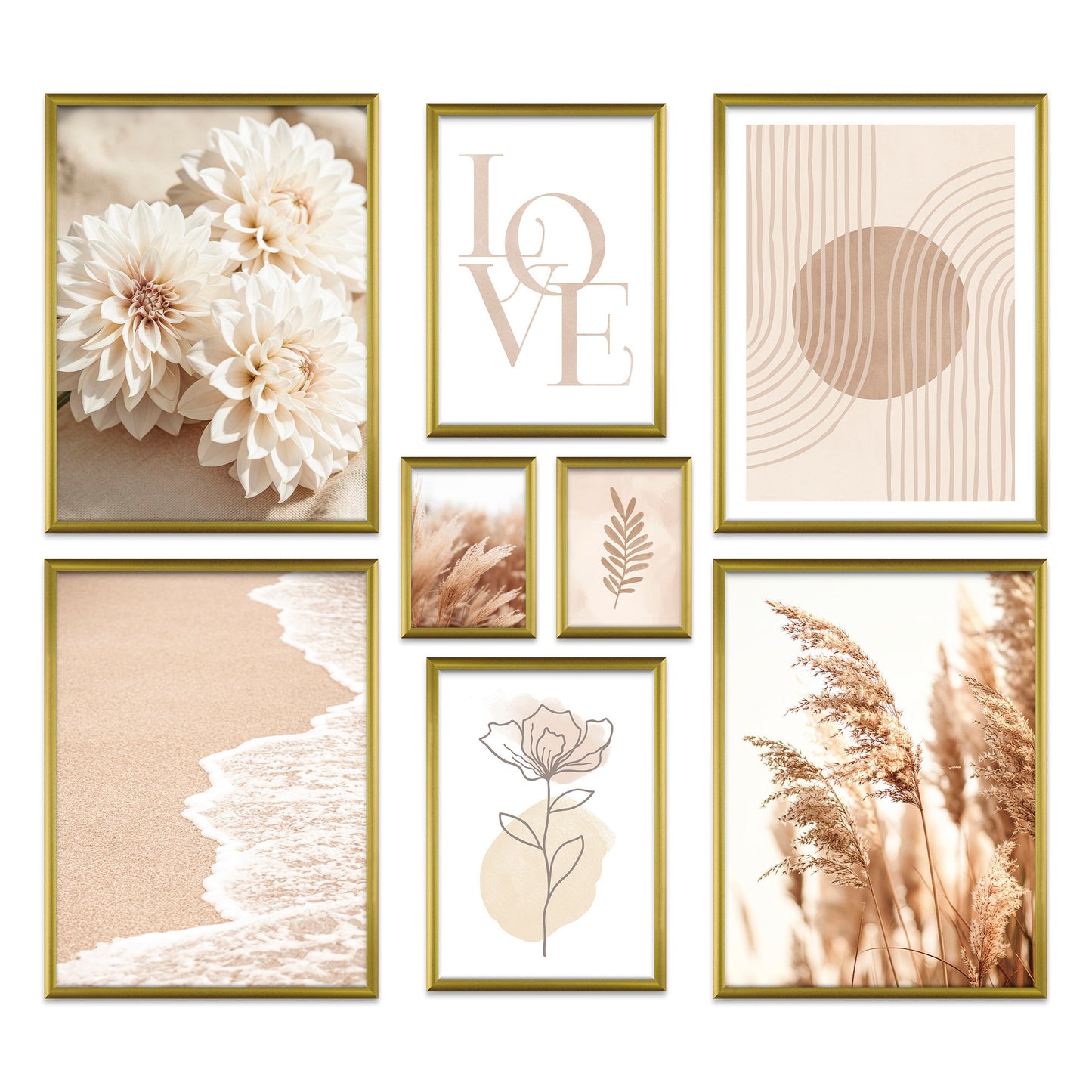 Poster Set Beige Softness Bilderwand Wandbilder Beige ARTFAVES