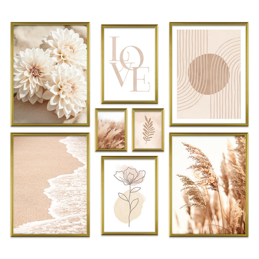 Poster Set Beige Softness Bilderwand Wandbilder Beige ARTFAVES