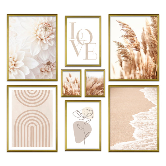 Poster Set Beige Softness Bilderwand Wandbilder Beige ARTFAVES