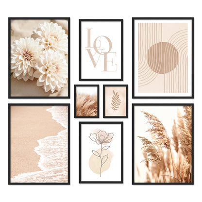 Poster Set Beige Softness I mehrteilige Bilderwand I Wandbilder Beige