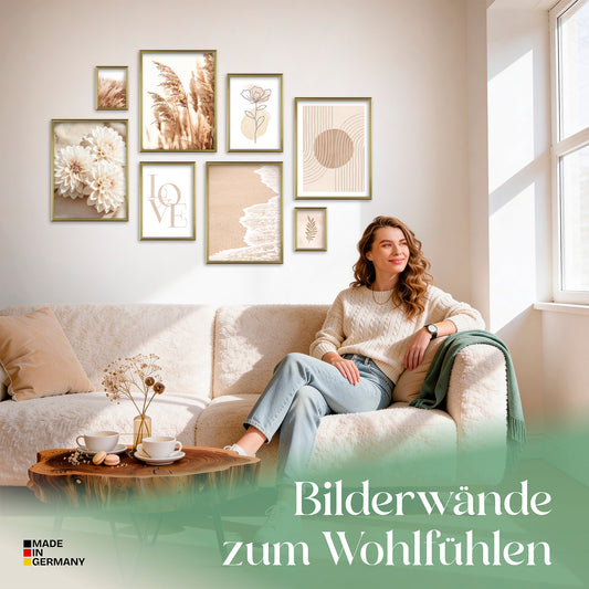Poster Set Beige Softness Bilderwand Wandbilder Beige ARTFAVES