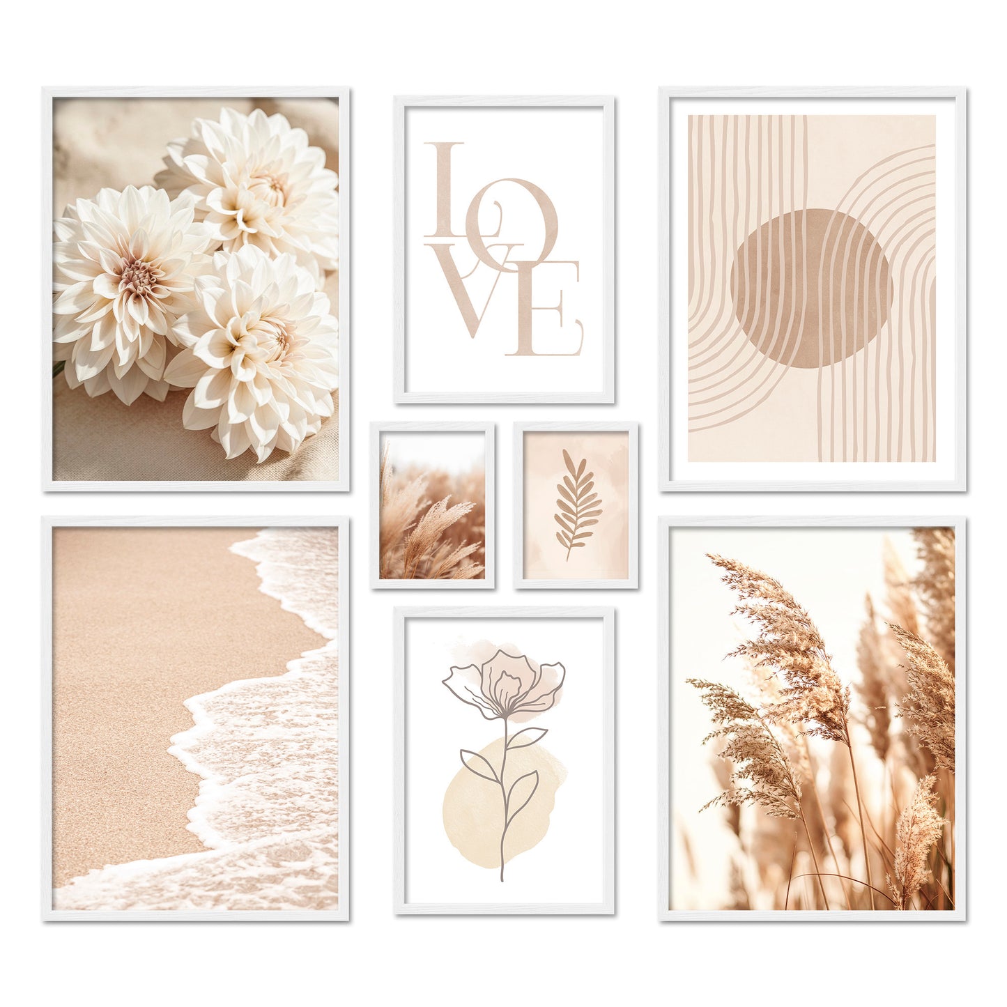 Poster Set Beige Softness I mehrteilige Bilderwand I Wandbilder Beige