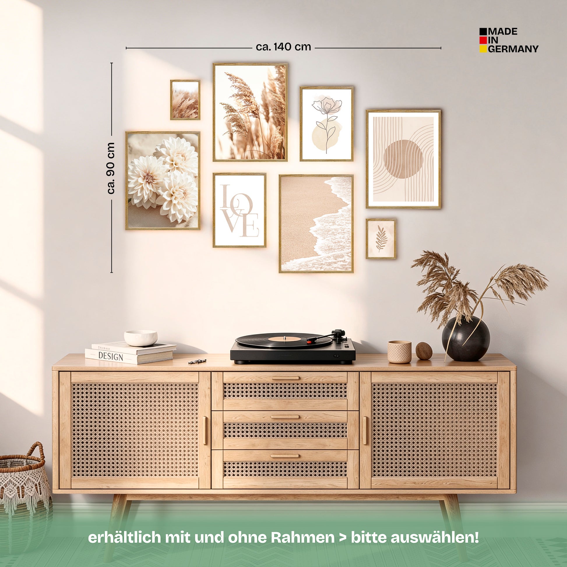 Poster Set Beige Softness Bilderwand Wandbilder Beige ARTFAVES