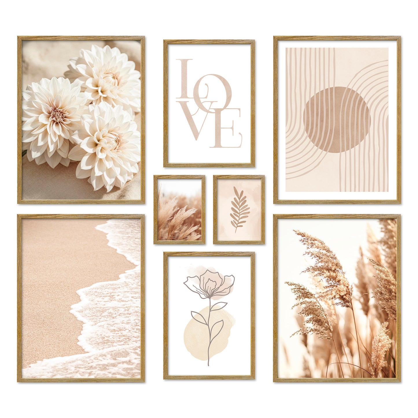 Poster Set Beige Softness I mehrteilige Bilderwand I Wandbilder Beige