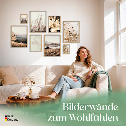 Poster Set Beige Vintage Nature Bilderwand Wandbilder Natur ARTFAVES