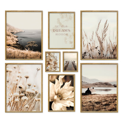 Poster Set Beige Vintage Nature Bilderwand Wandbilder Natur ARTFAVES
