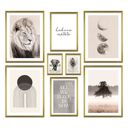 Poster Set Beige Wilderness I mehrteilige Bilderwand I Wandbilder Natur