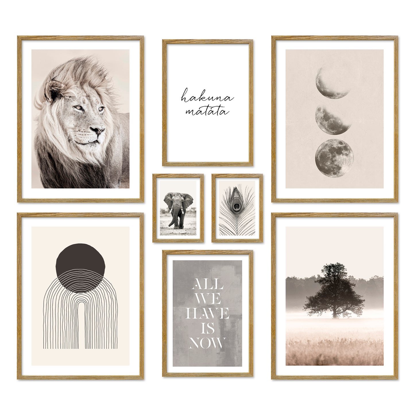 Poster Set Beige Wilderness Bilderwand Wandbilder Natur ARTFAVES