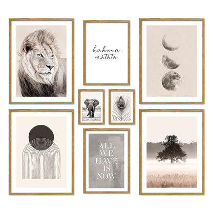 Poster Set Beige Wilderness Bilderwand Wandbilder Natur ARTFAVES