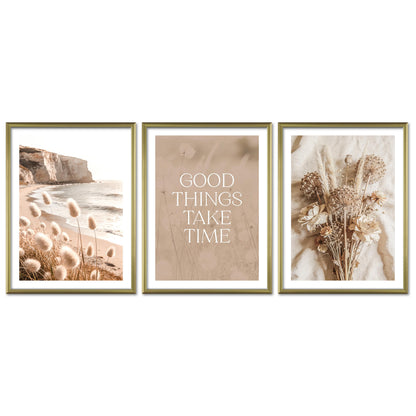 Poster Set Boho Summer Trio I mehrteilige Bilderwand I Wandbilder Sommer