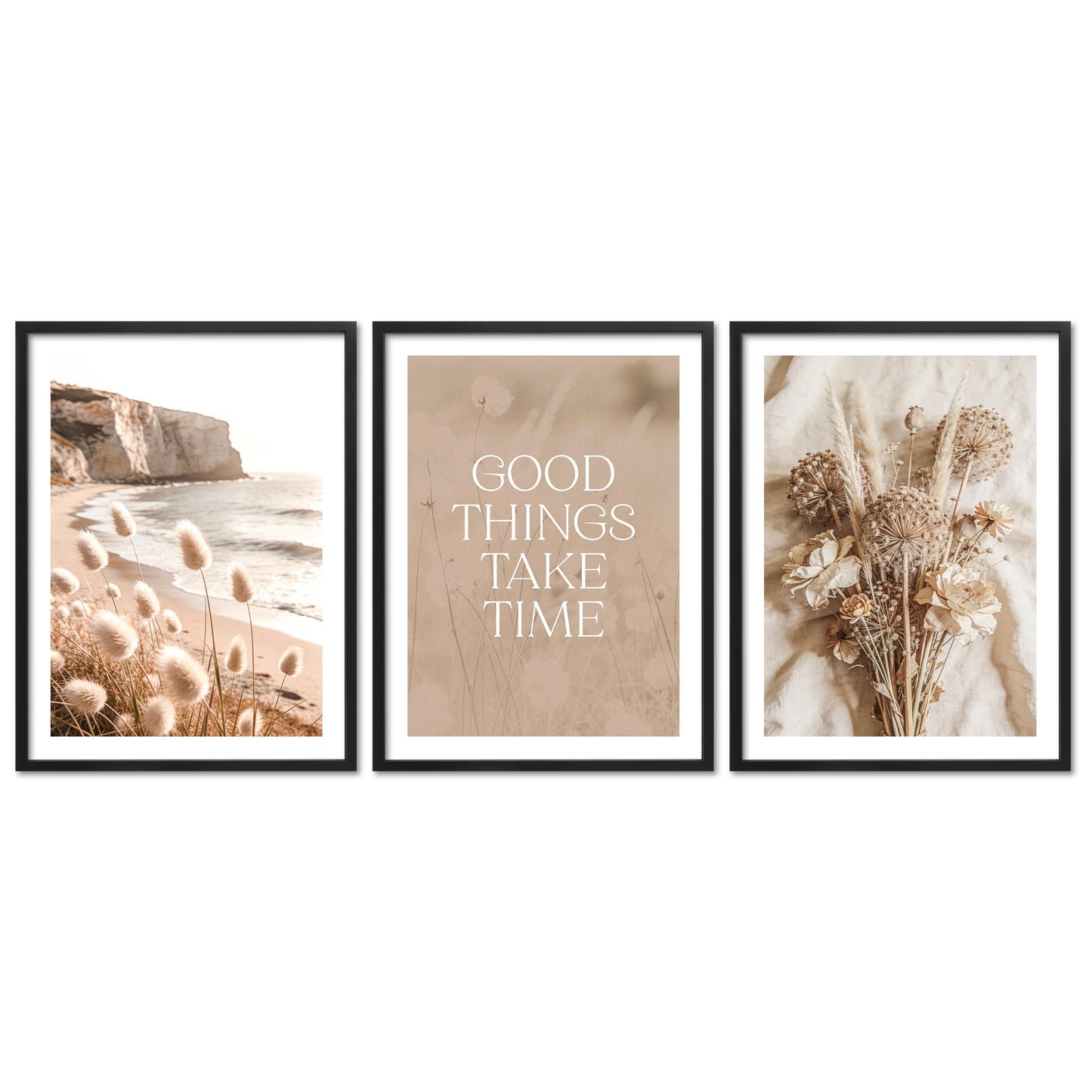 Poster Set Boho Summer Trio I mehrteilige Bilderwand I Wandbilder Sommer