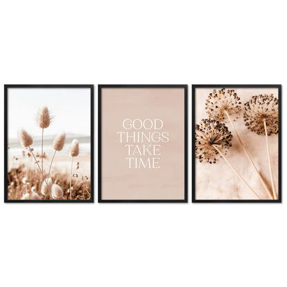 Poster Set Boho Summer Trio I mehrteilige Bilderwand I Wandbilder Sommer