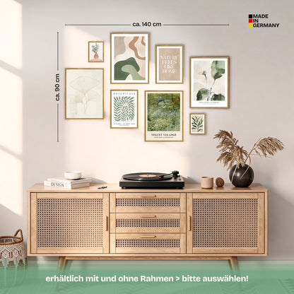 Poster Set Botanica Verde Bilderwand Wandbilder Abstrakt ARTFAVES