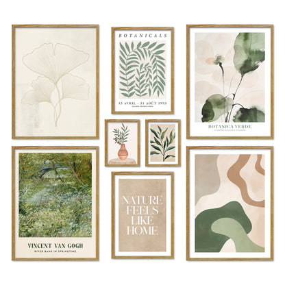 Poster Set Botanica Verde Bilderwand Wandbilder Abstrakt ARTFAVES