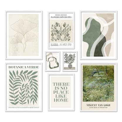 Poster Set Botanica Verde I mehrteilige Bilderwand I Wandbilder Abstrakt