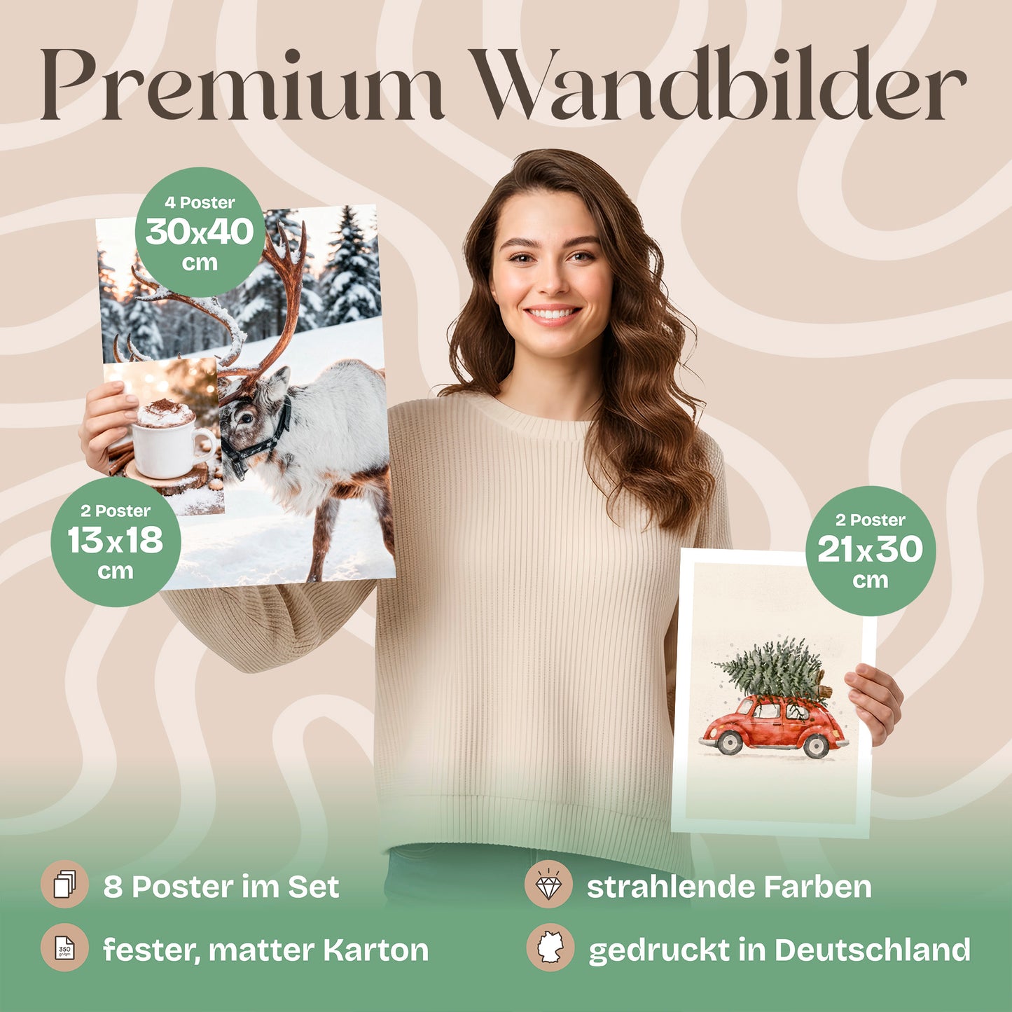 Poster Set Christmas Holidays Bilderwand Wandbilder Weihnachten ARTFAVES