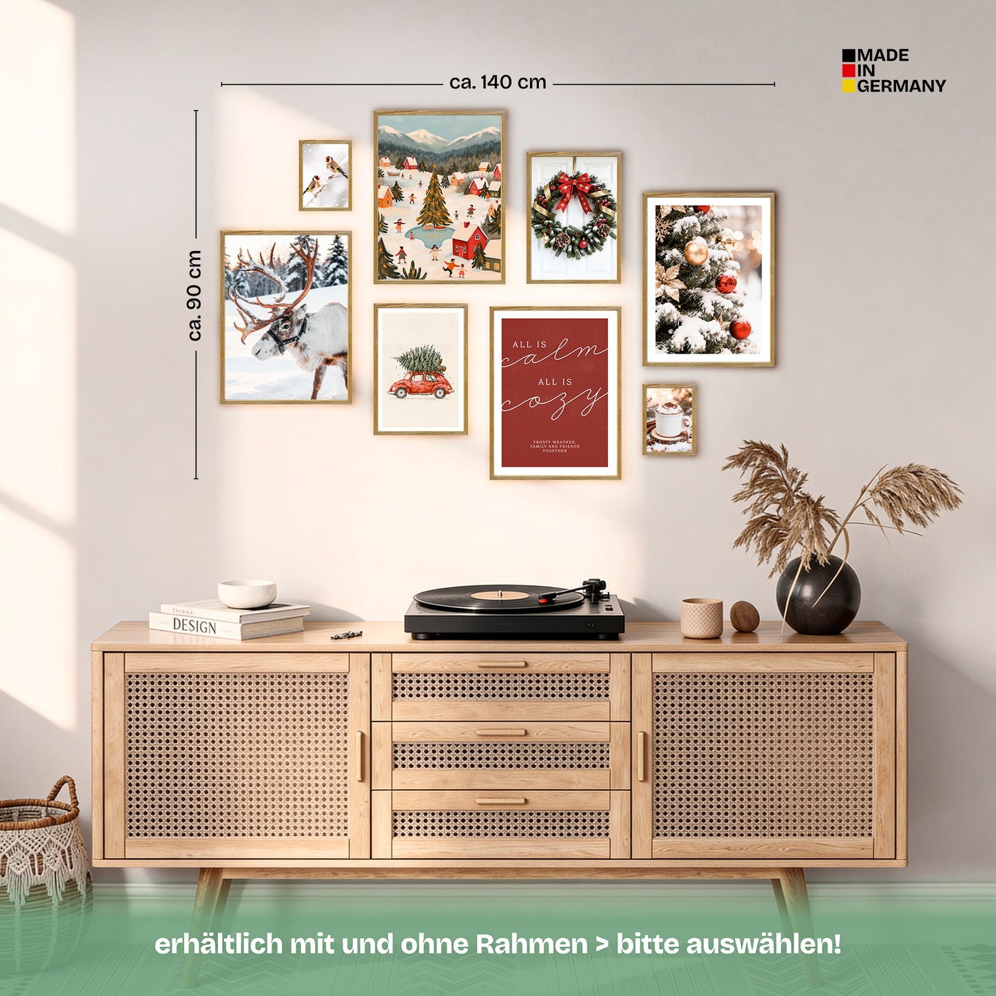 Poster Set Christmas Holidays Bilderwand Wandbilder Weihnachten ARTFAVES