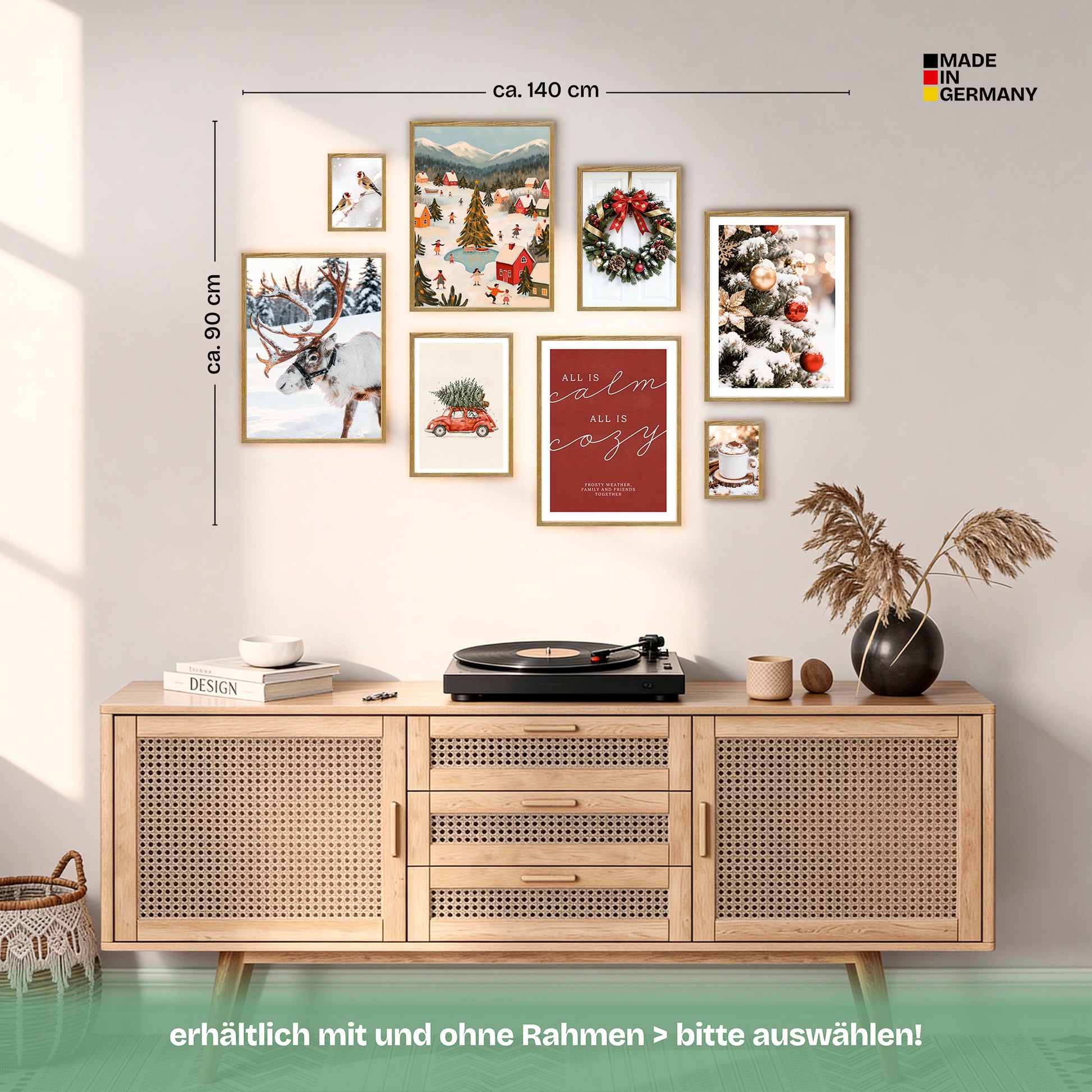 Poster Set Christmas Holidays Bilderwand Wandbilder Weihnachten ARTFAVES